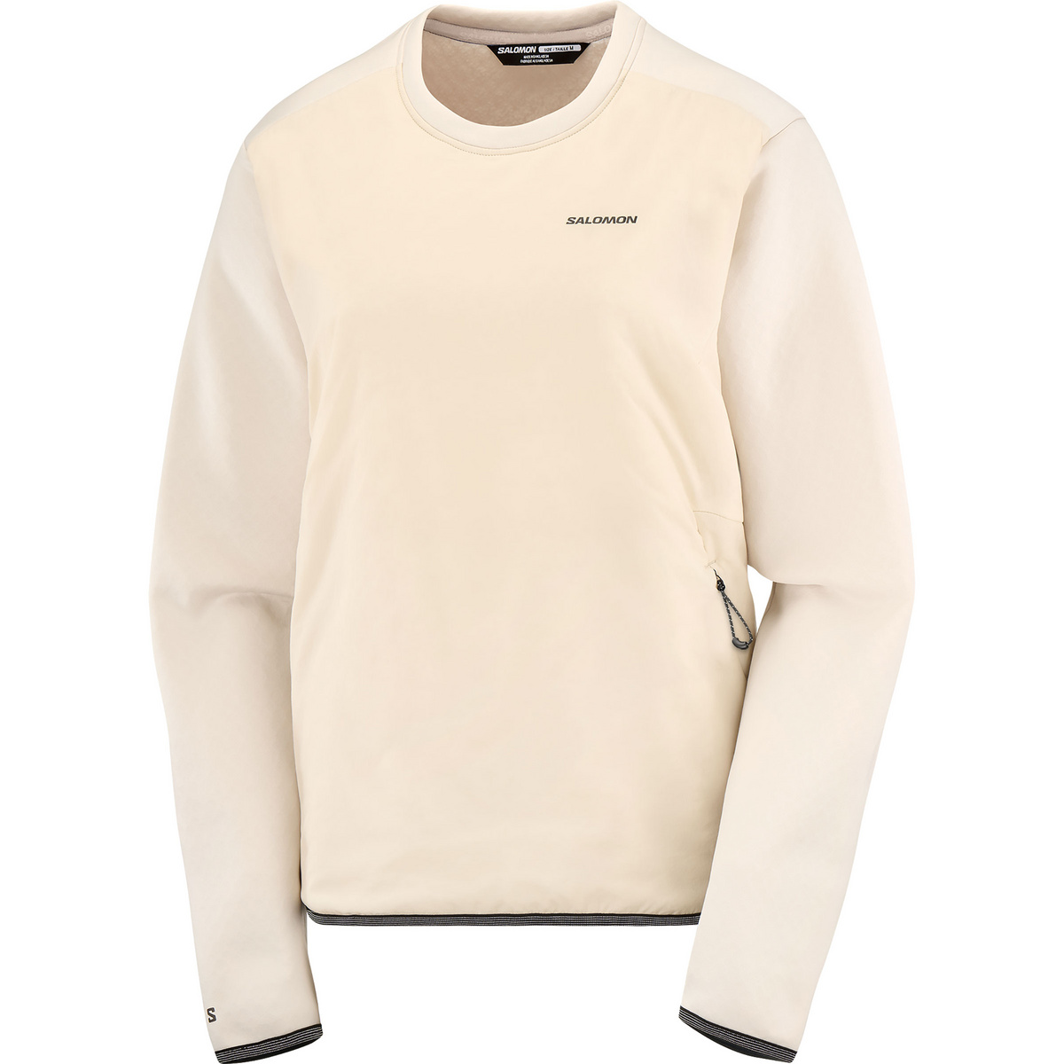 Salomon Femme Pull Outline Hybrid Warm (taille M, Blanc)