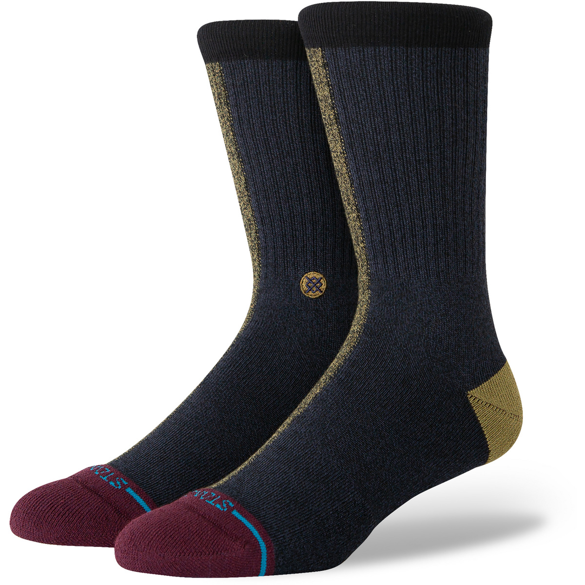 Stance Chaussettes Sidewack Crew (taille 38 , Vert)