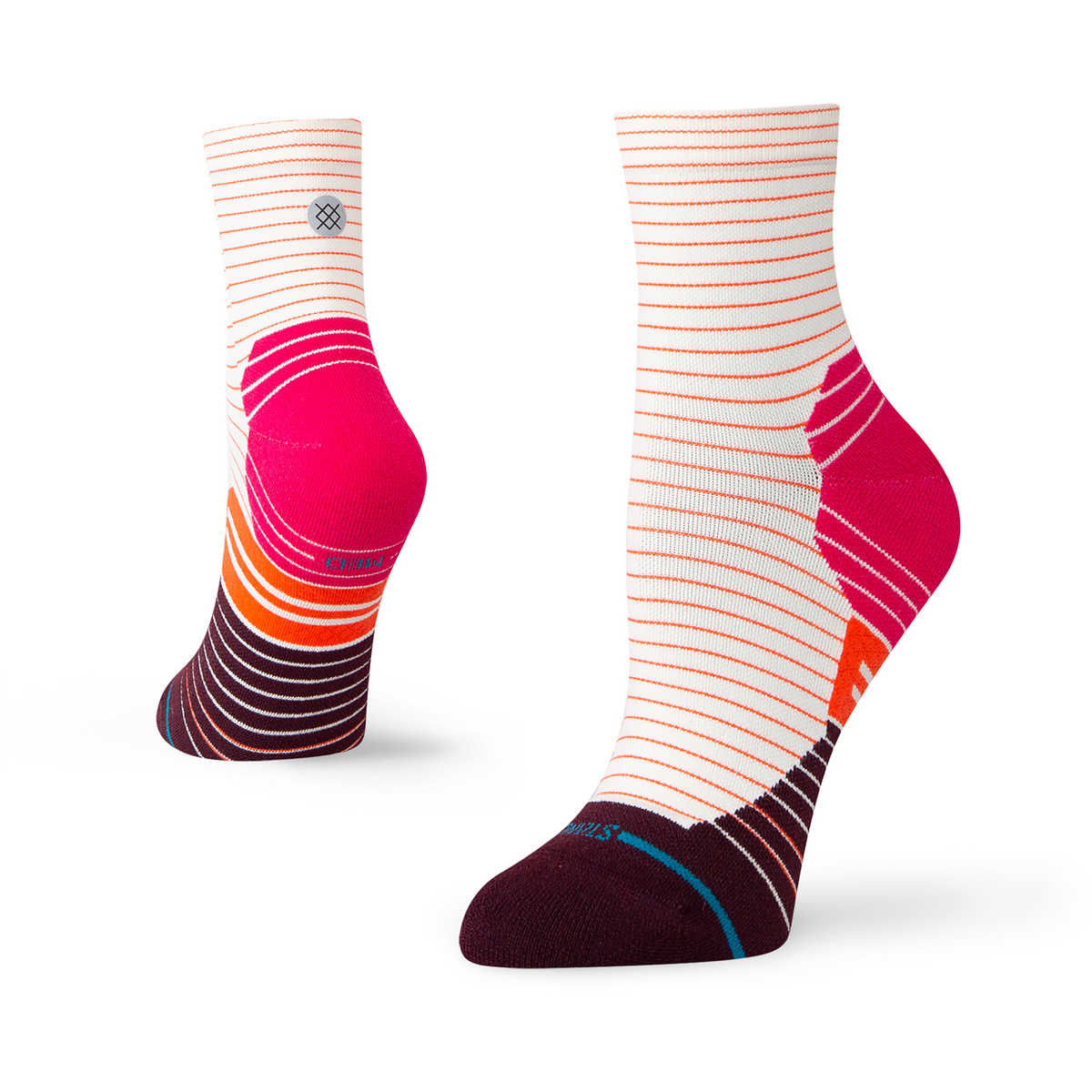 Stance Donna Calzini Micro Light Quarter (Taglia 35 , Bianco)