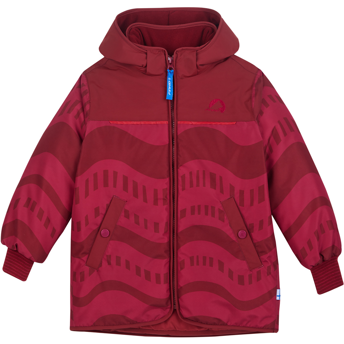 Finkid Kinder Kuvio Jacke (Größe 110 , rot)