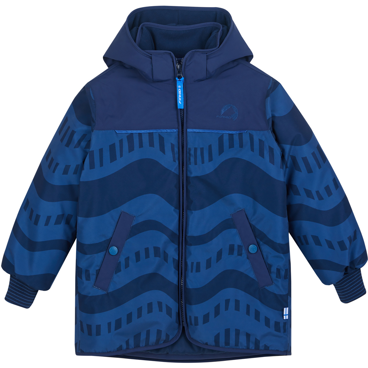 Finkid Kinder Kuvio Jacke (Größe 134 , blau)