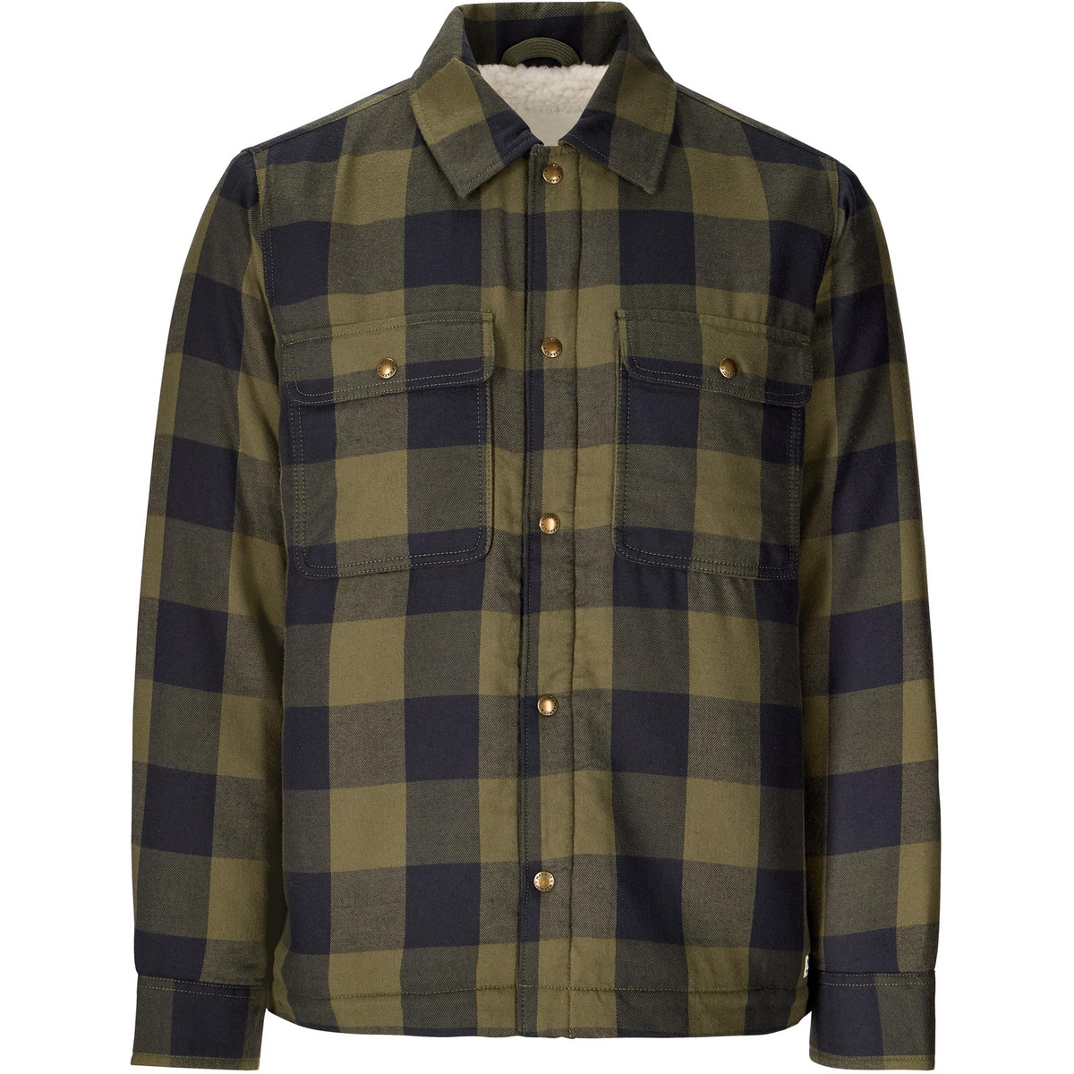 Marmot Herren Ridgefield Sherpa Flannel Jacke (Größe L, oliv)