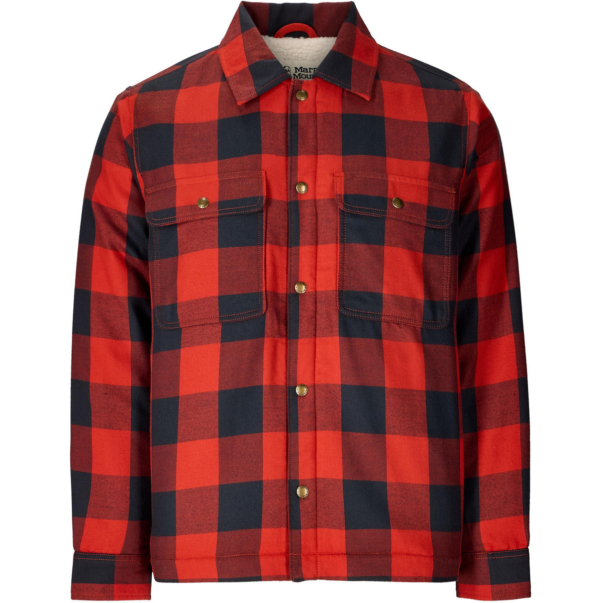 Marmot Herren Ridgefield Sherpa Flannel Jacke (Größe S, rot)