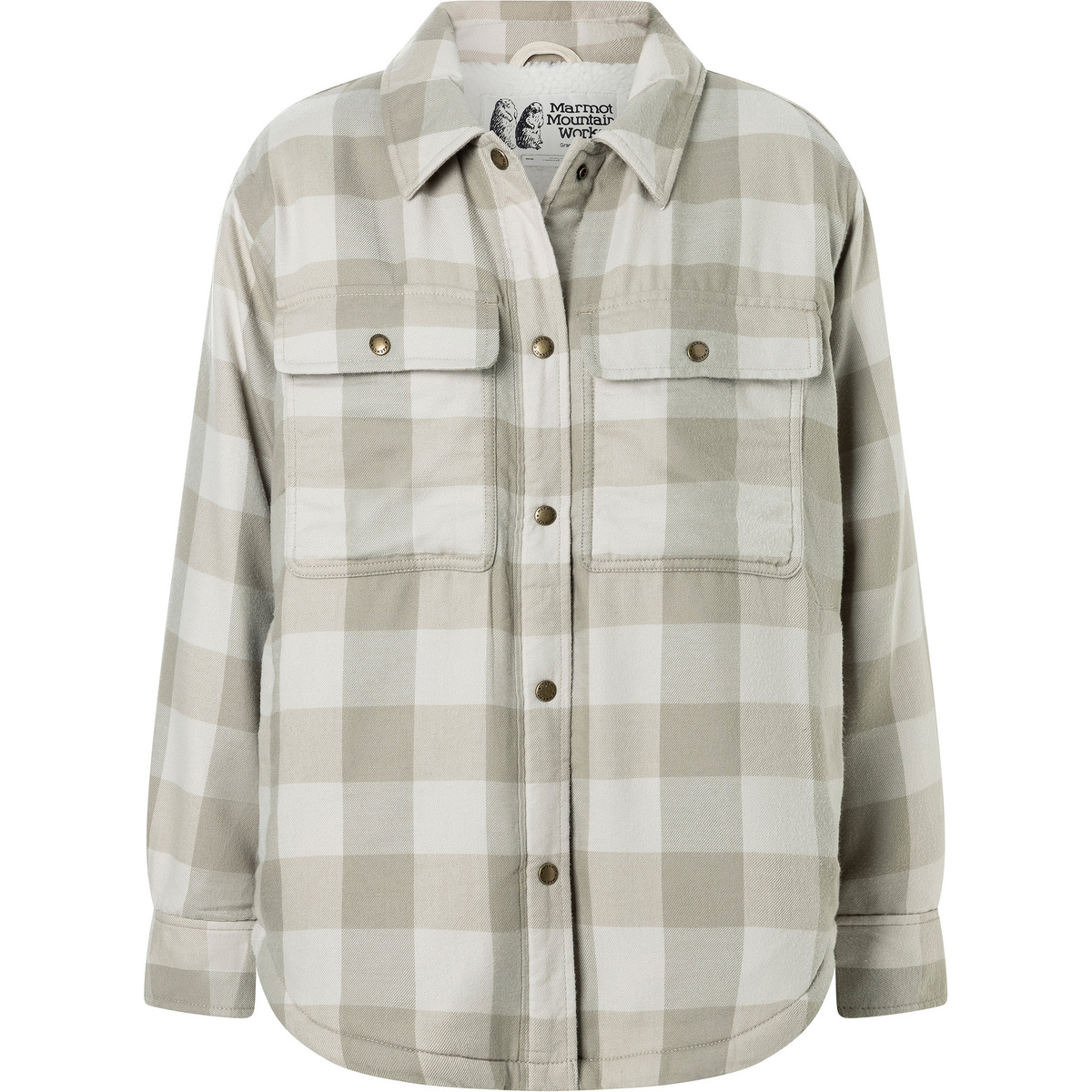 Marmot Damen Ridgefield Sherpa Flannel Jacke (Größe L, beige)