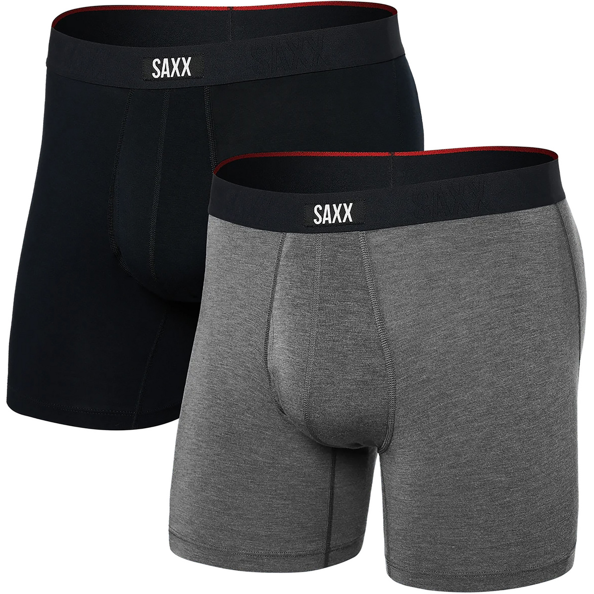 Saxx Underwear Uomo Boxer Vibe Xtra Fly conf. da 2 (Taglia M, Nero)
