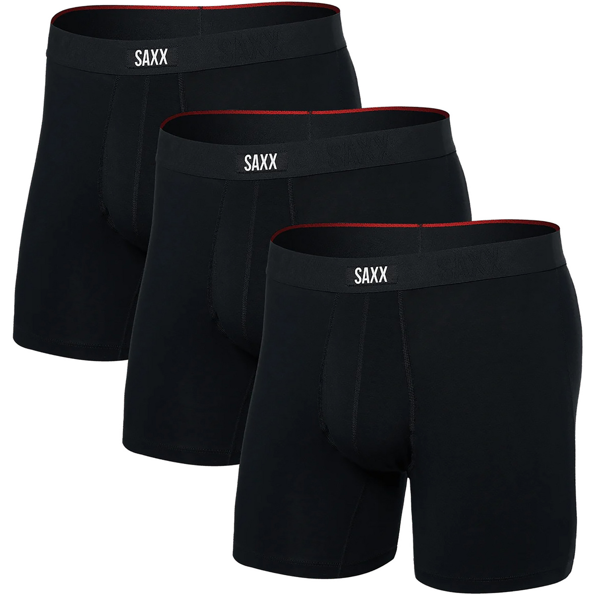 Saxx Underwear Herren Vibe Xtra Fly 3er Pack Boxer (Größe S, schwarz)