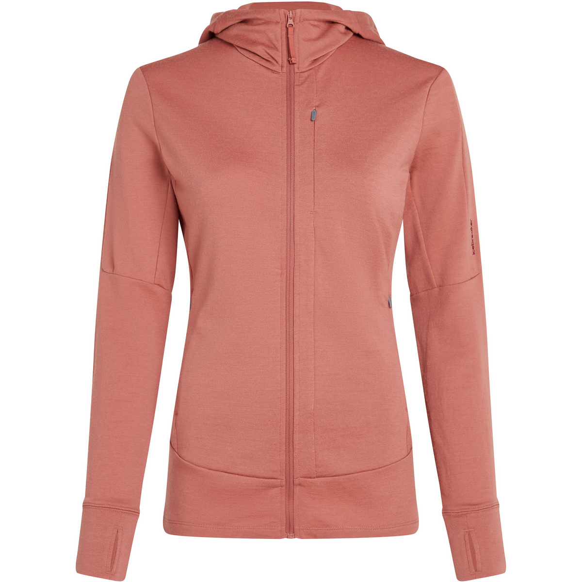 Icebreaker Damen 260 Quantum IV Hoodie Jacke (Größe M, rot)