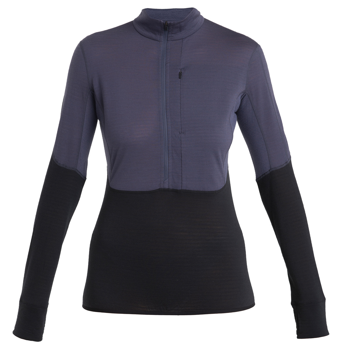 Icebreaker Damen 200 Realfleece Descender Half Zip Pullover (Größe S, grau)