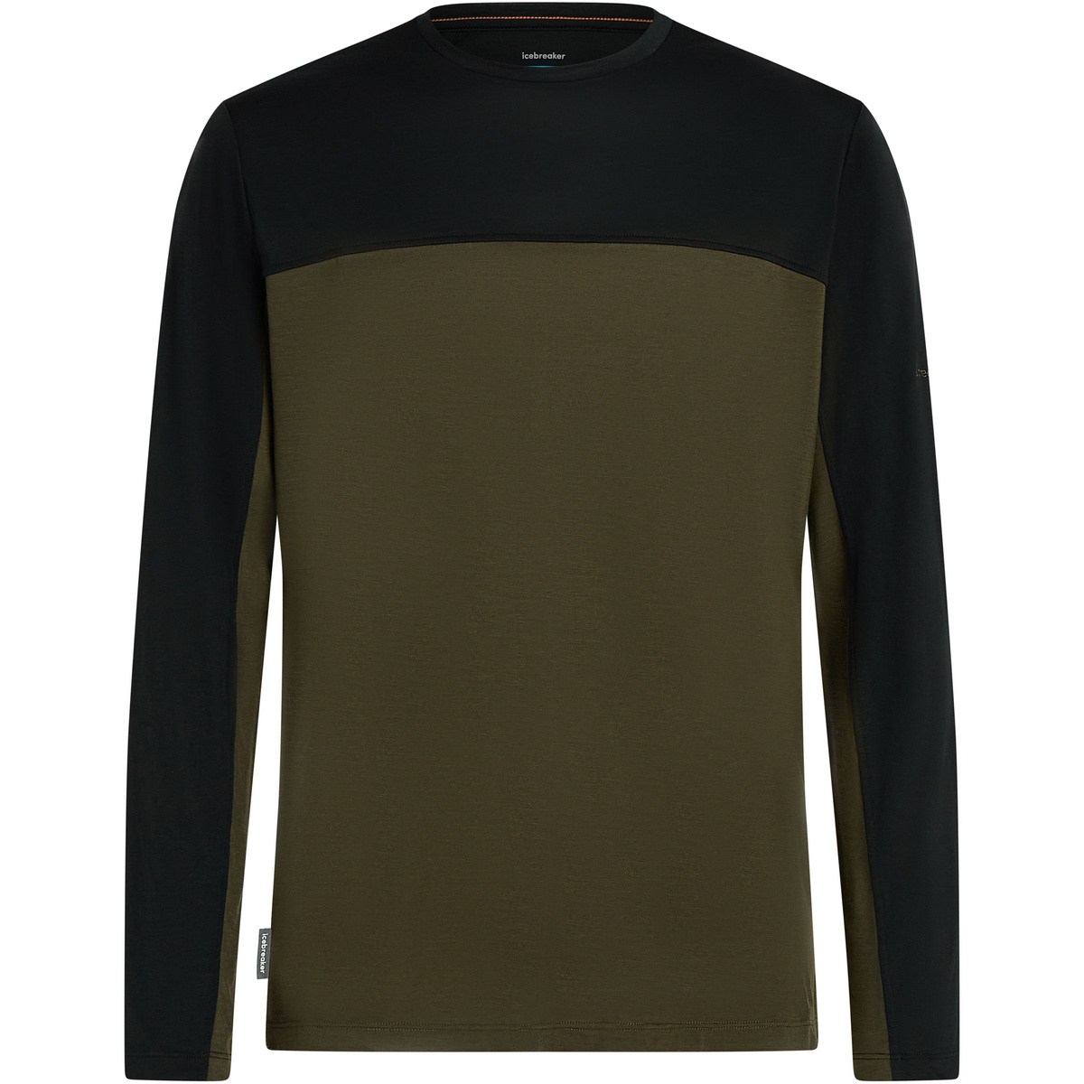 Icebreaker Herren 125 Cool-Lite Sphere Colour Black Longsleeve (Größe XL, oliv
