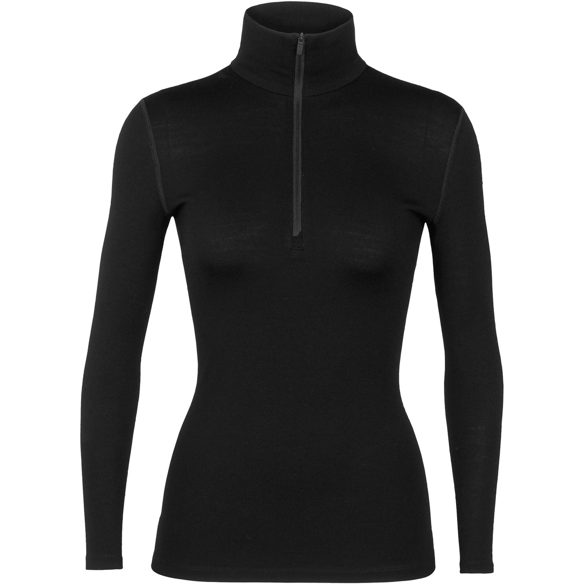 Icebreaker Damen 260 Tech Half Zip Longsleeve (Größe L, schwarz)