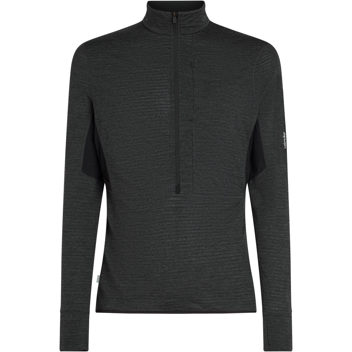 Icebreaker Herren 200 Realfleece Descender Half Zip Longsleeve (Größe S, grau)