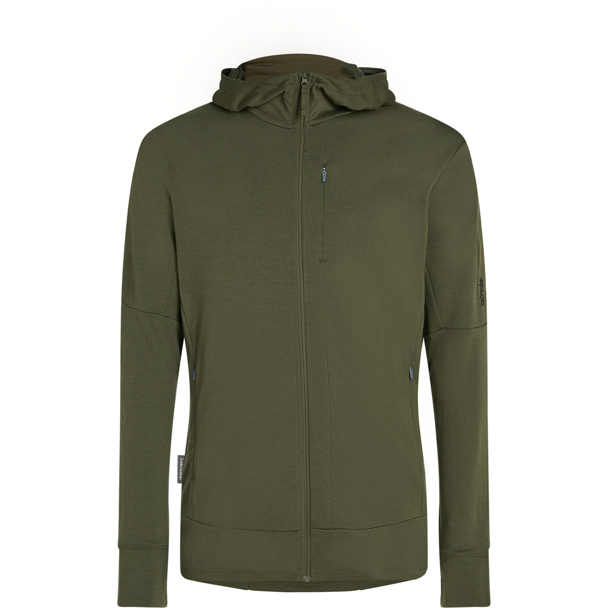 Icebreaker Herren 260 Quantum IV Hoodie Jacke (Größe XXL, oliv)