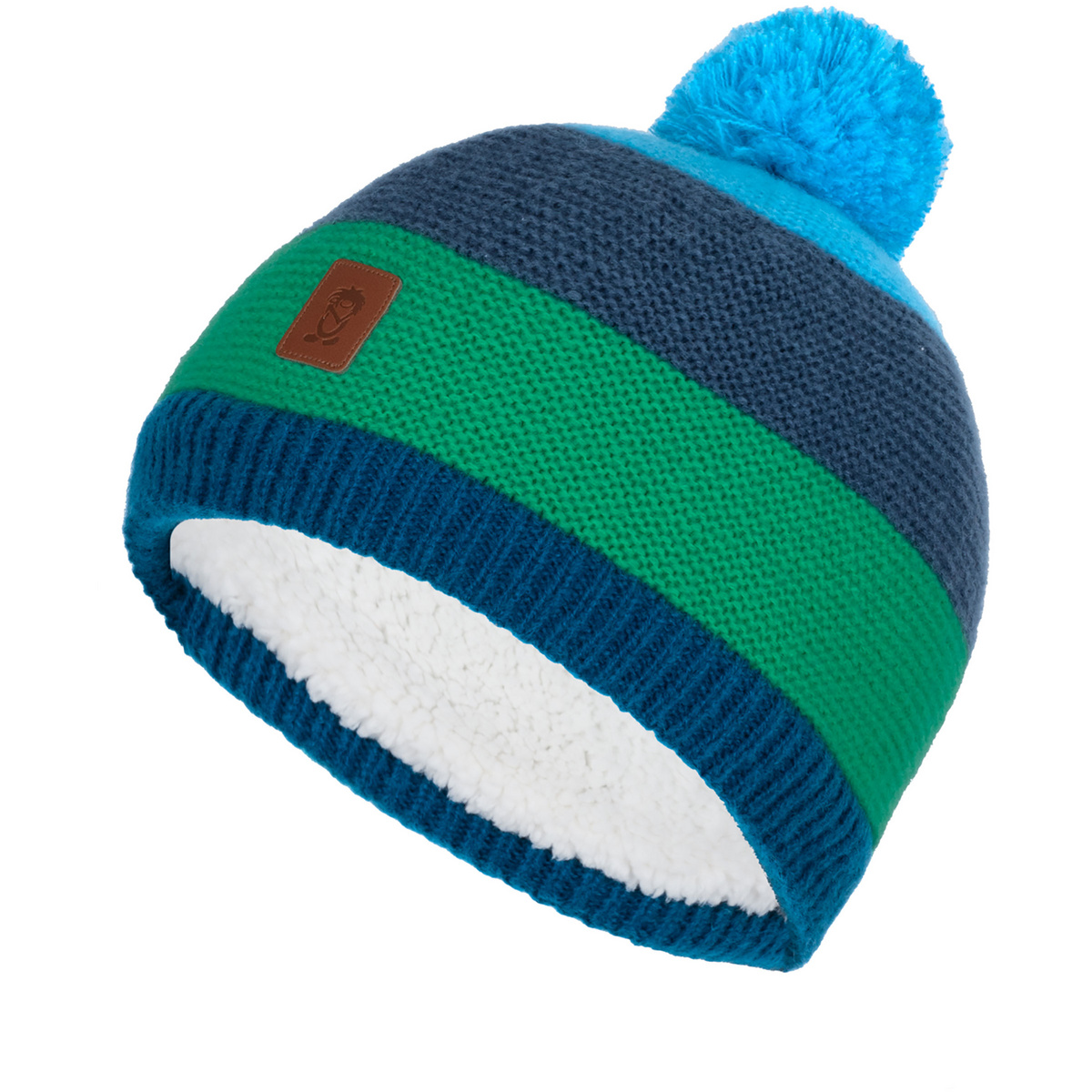 Trollkids Kinder Gryllefjord Bobble Mütze (Größe 48 , gruen)