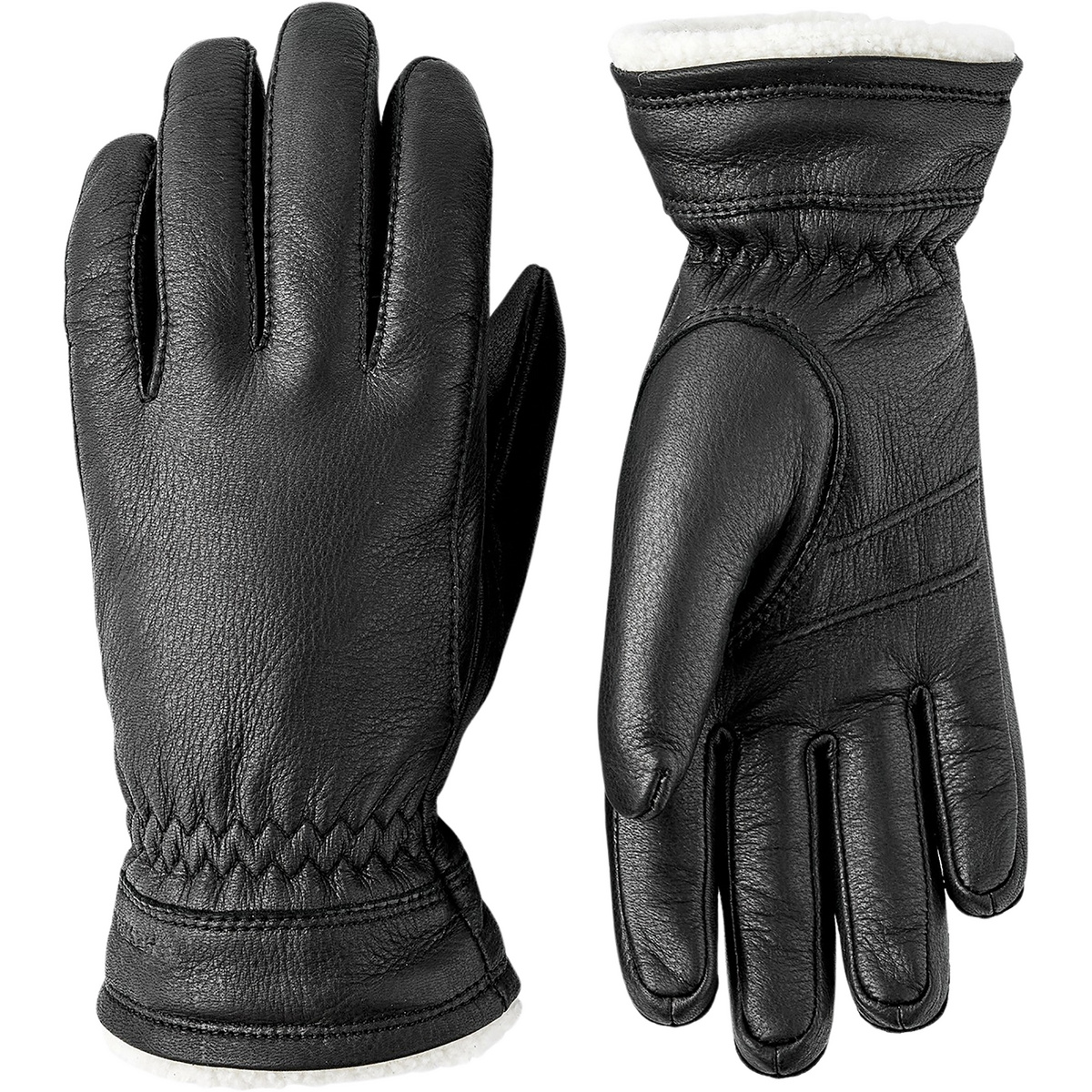Hestra Donna Guanti Buvika Deerskin (Taglia 6, Nero)