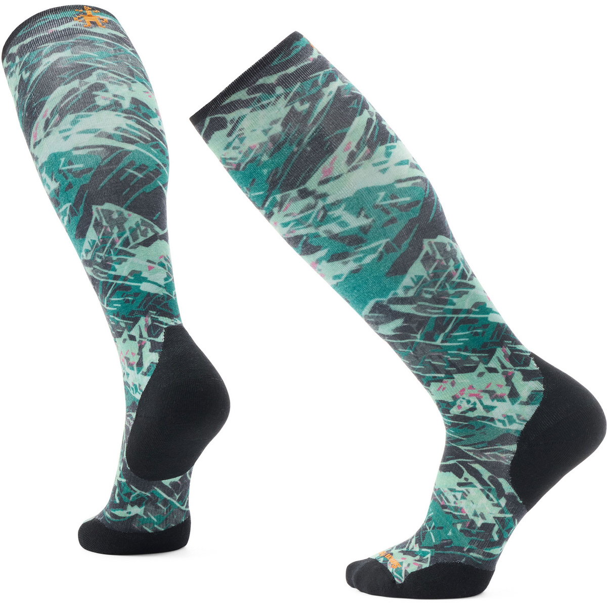 Smartwool Ski Targeted Green Slopes Print OTC Socken