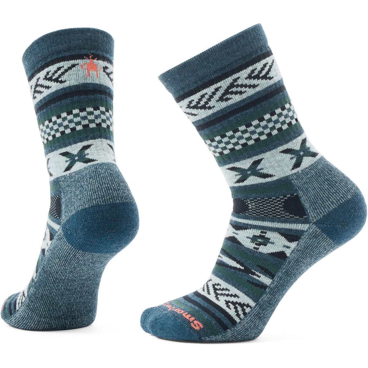 Smartwool Damen Everyday Cabin Games Crew Socken (Größe 34 , blau)