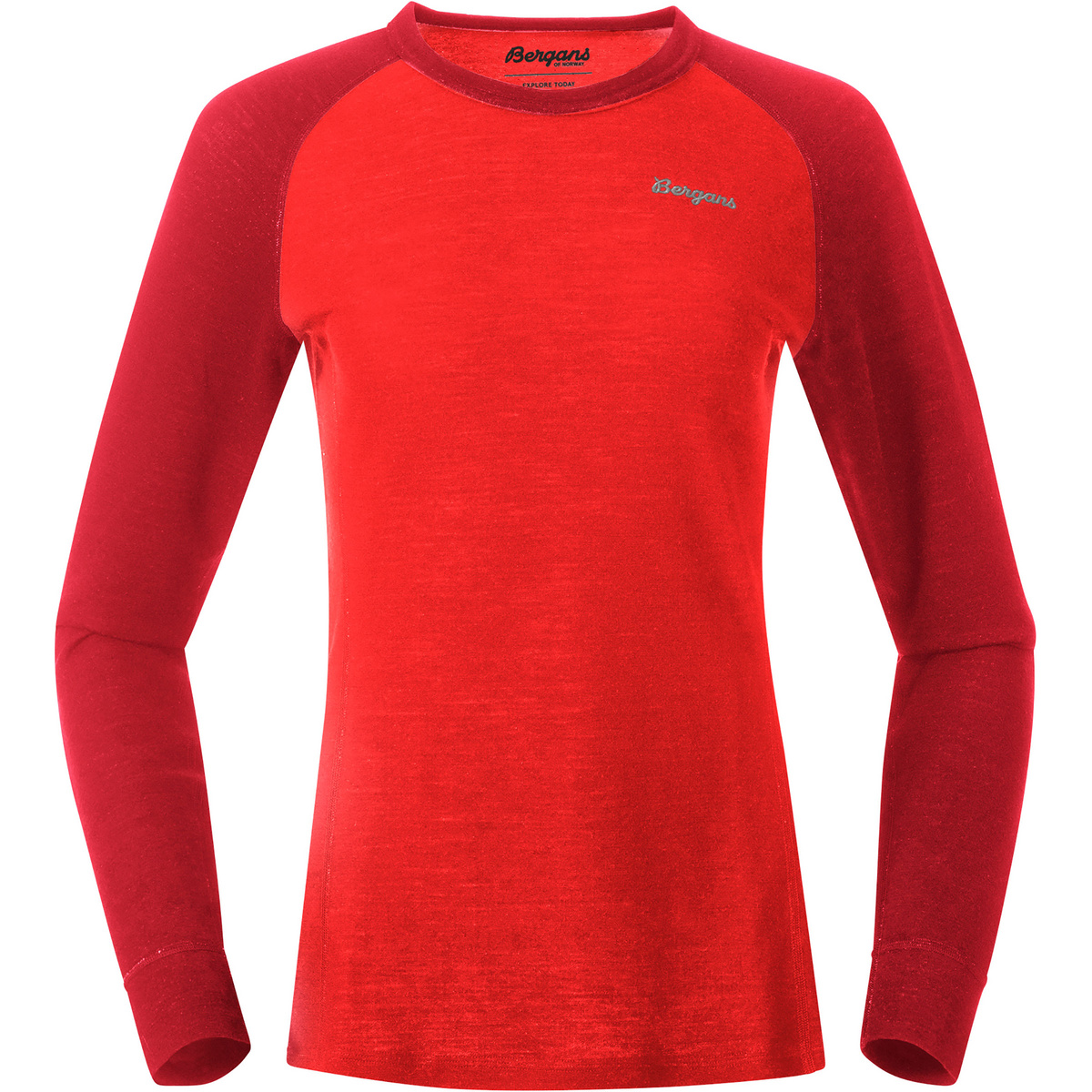 Bergans Damen Inner:Dual Merino Longsleeve (Größe S, rot)