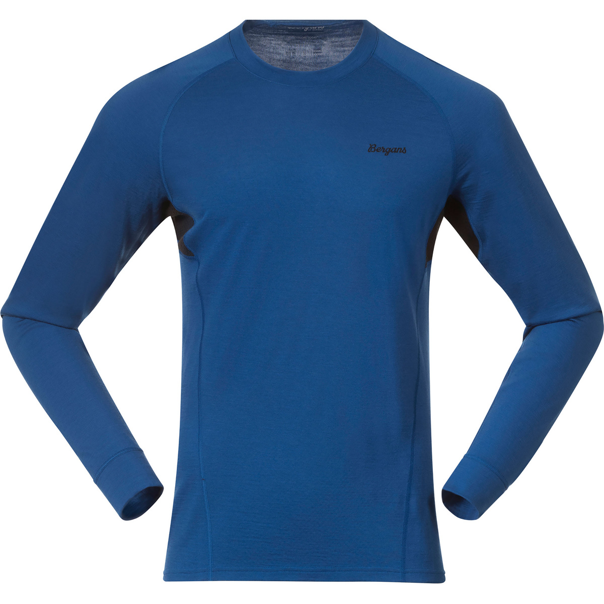 Bergans Herren Inner:Pure Merino Longsleeve (Größe XXL, blau)
