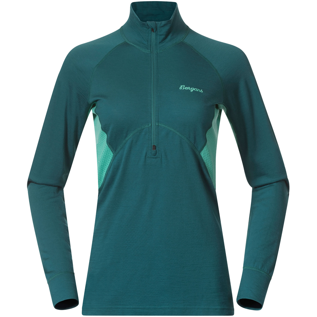 Image of Bergans Damen Inner:Pure Merino Half Zip Longsleeve
