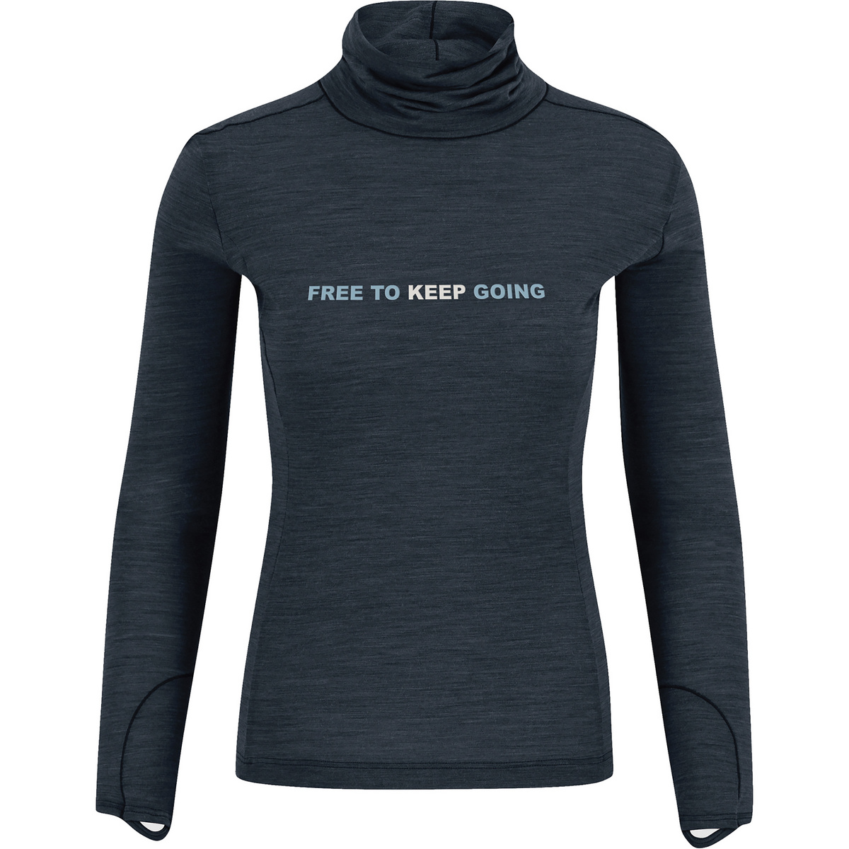 Karpos Donna Maglia a manica lunga Coppolo Merino High Neck (Taglia S, Blu)