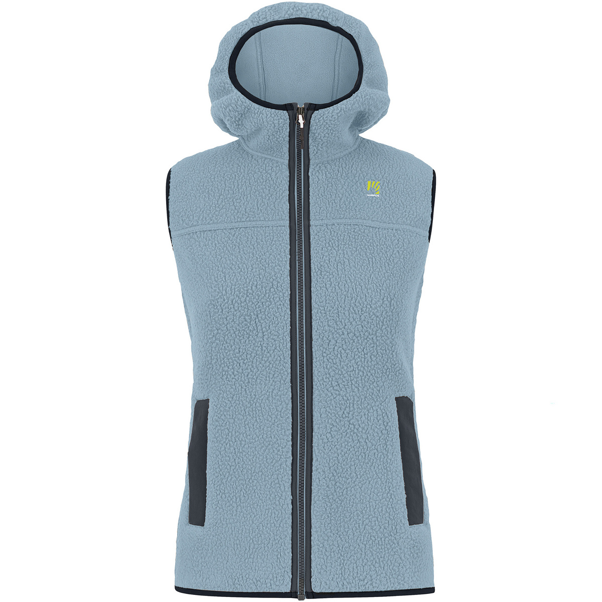 Karpos Donna Gilet Moiazza Retro Hoodie (Taglia XS, Blu)