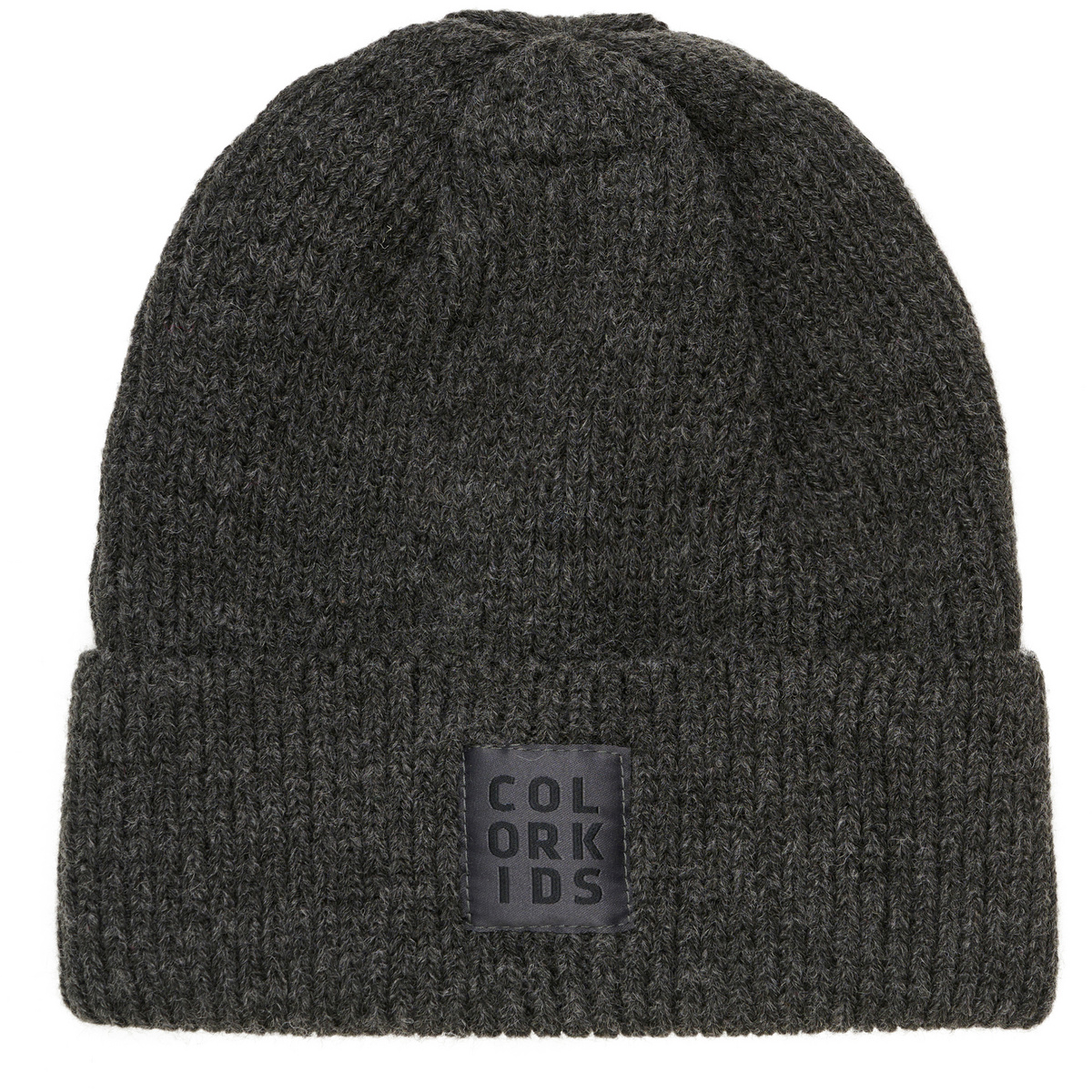 Color Kids Kinder Wool Mütze (Größe 52, schwarz)