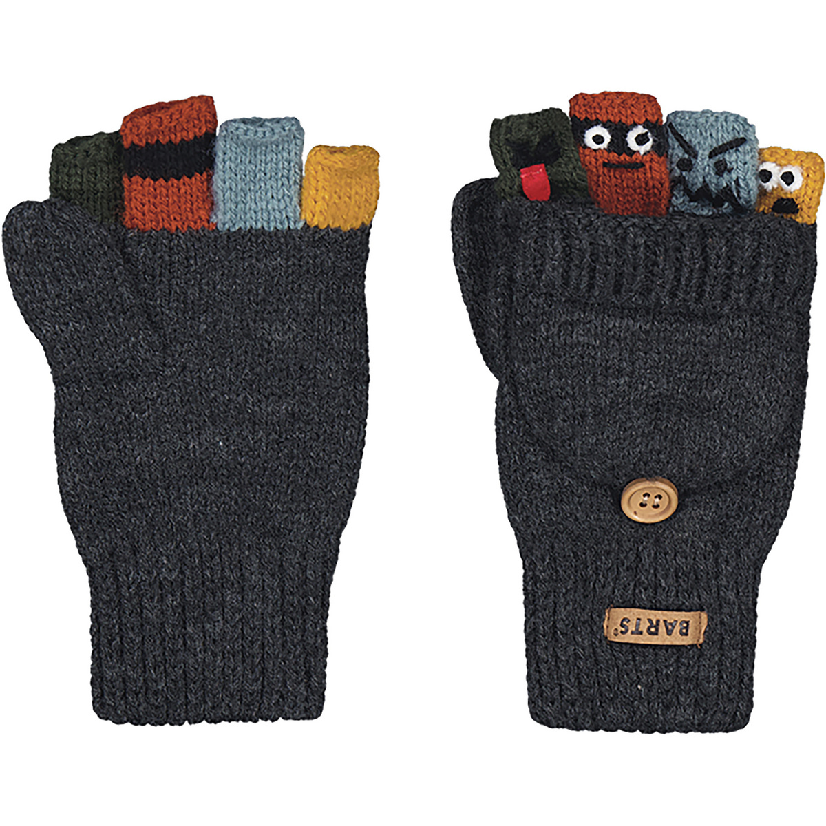 Barts Kinder Puppeteer Bum Handschuhe (Größe L, grau)