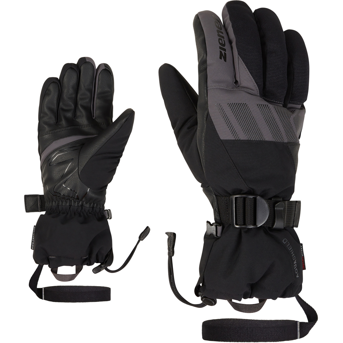 Ziener Homme Gants Ghalion As (taille 10.5, Noir)