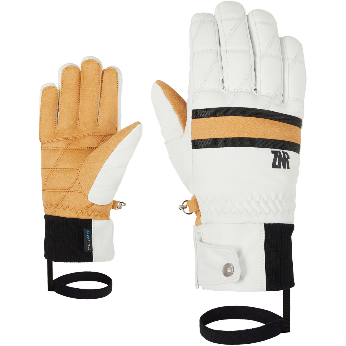 Ziener Damen ZNR Kabbi As Handschuhe (Größe L, beige)