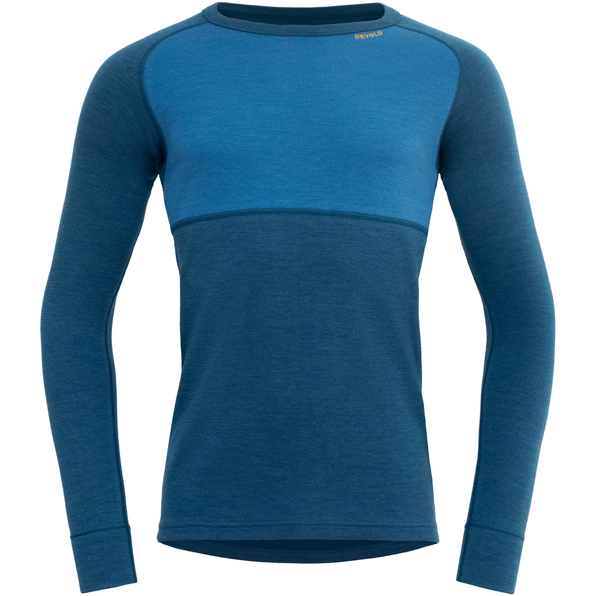 Devold Homme T-shirt long Expedition Merino Silk (taille XL, Bleu)