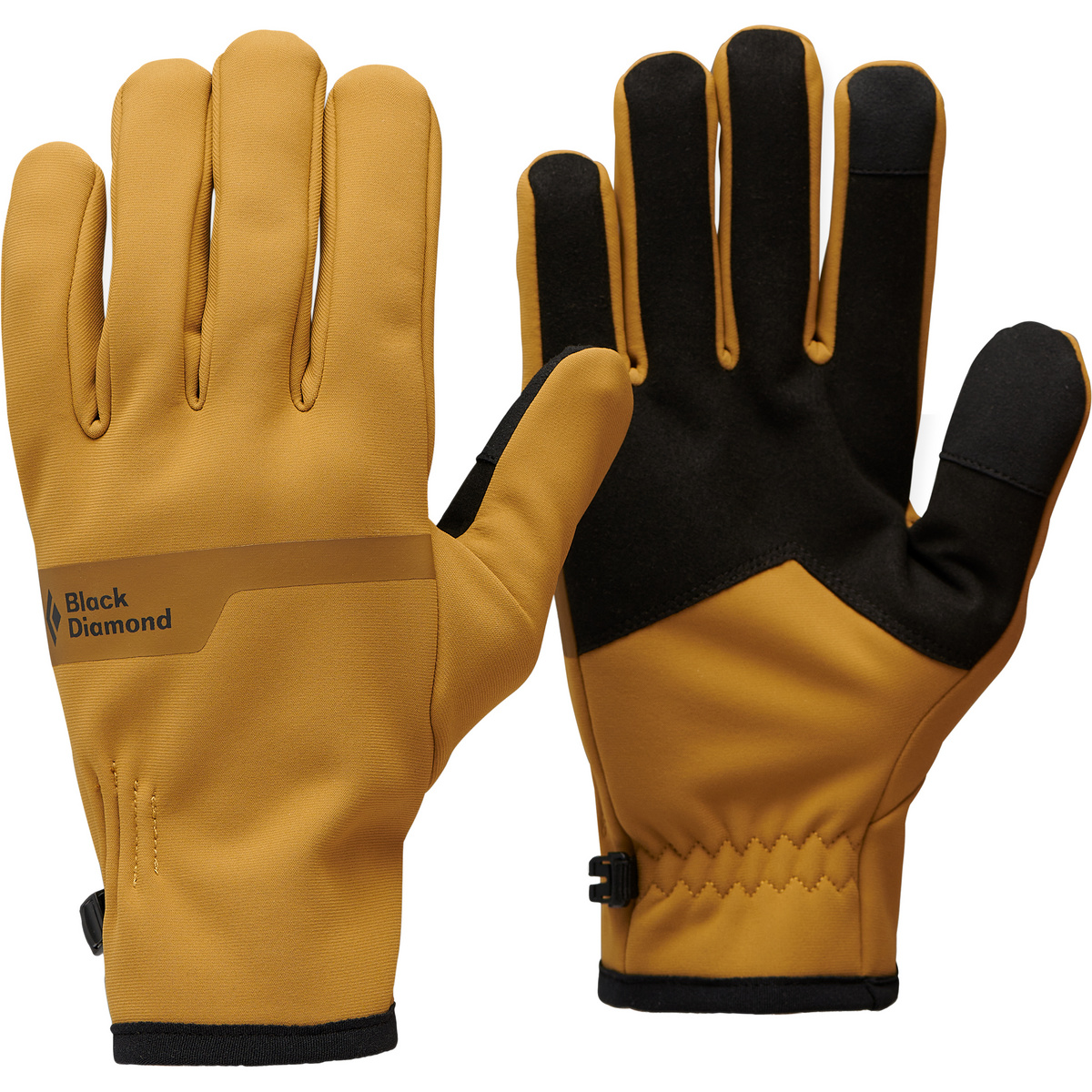 Black Diamond Guanti Everyday Softshell (Taglia S, Marrone)