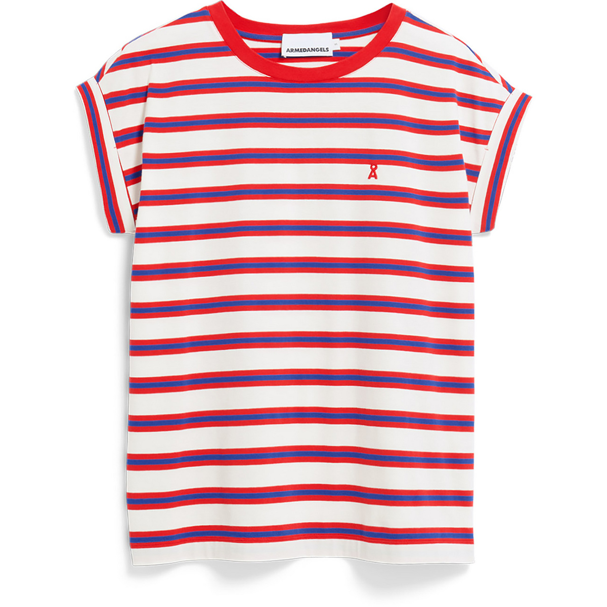 Armedangels Donna Maglietta Idaara Stripes (Taglia XS, rosa)