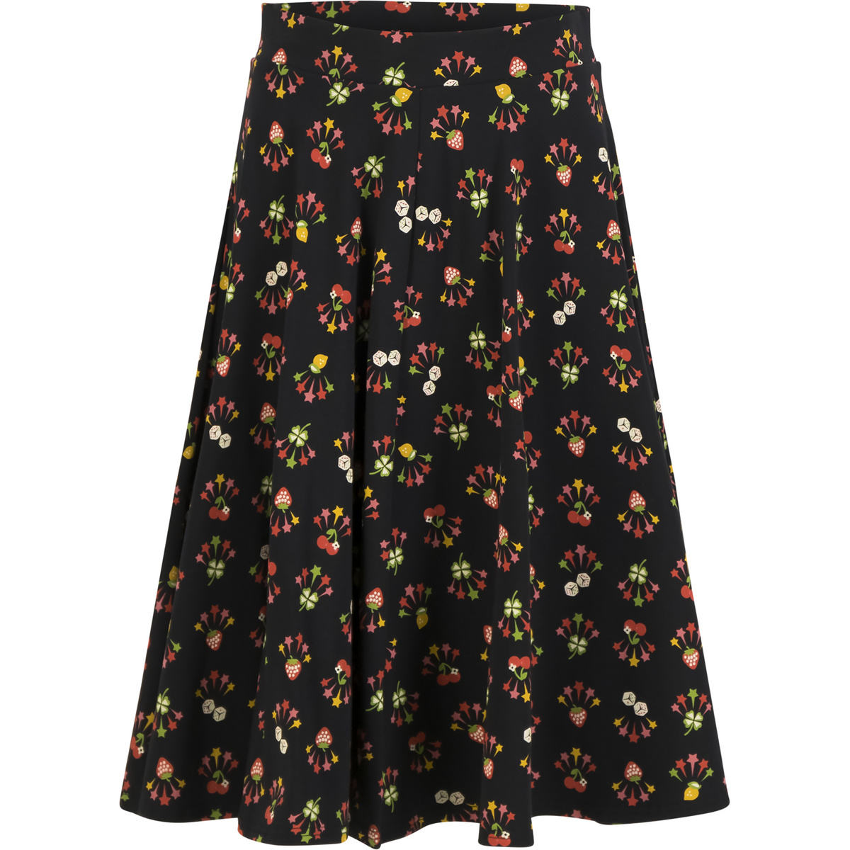 Blutsgeschwister Donna Gonna Wooden Heart Circular (Taglia XS, Nero)