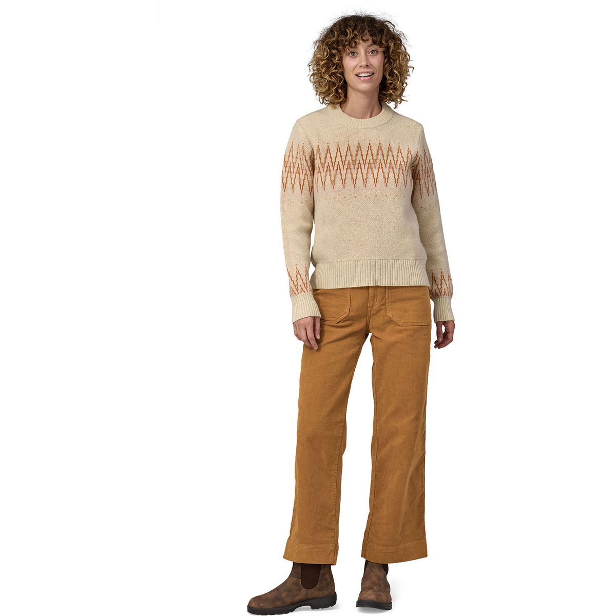 Patagonia Donna Pantaloni Wide Leg Cord (Taglia M, Marrone)