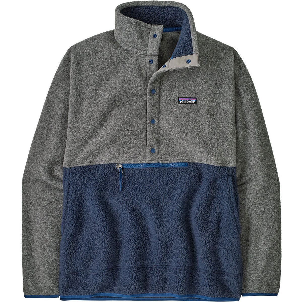 Patagonia Herren Retro Pile 1/2 Snap Pullover (Größe M, grau)