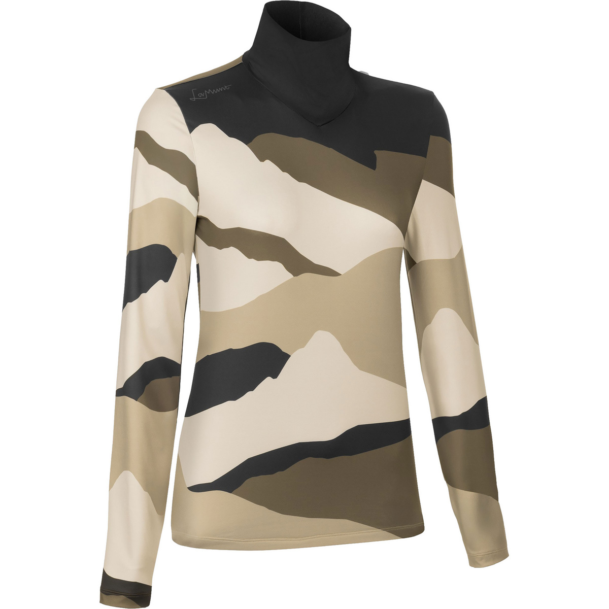 LaMunt Damen Ivana Tech Arty Longsleeve (Größe XS, dark rocky-moonstone)