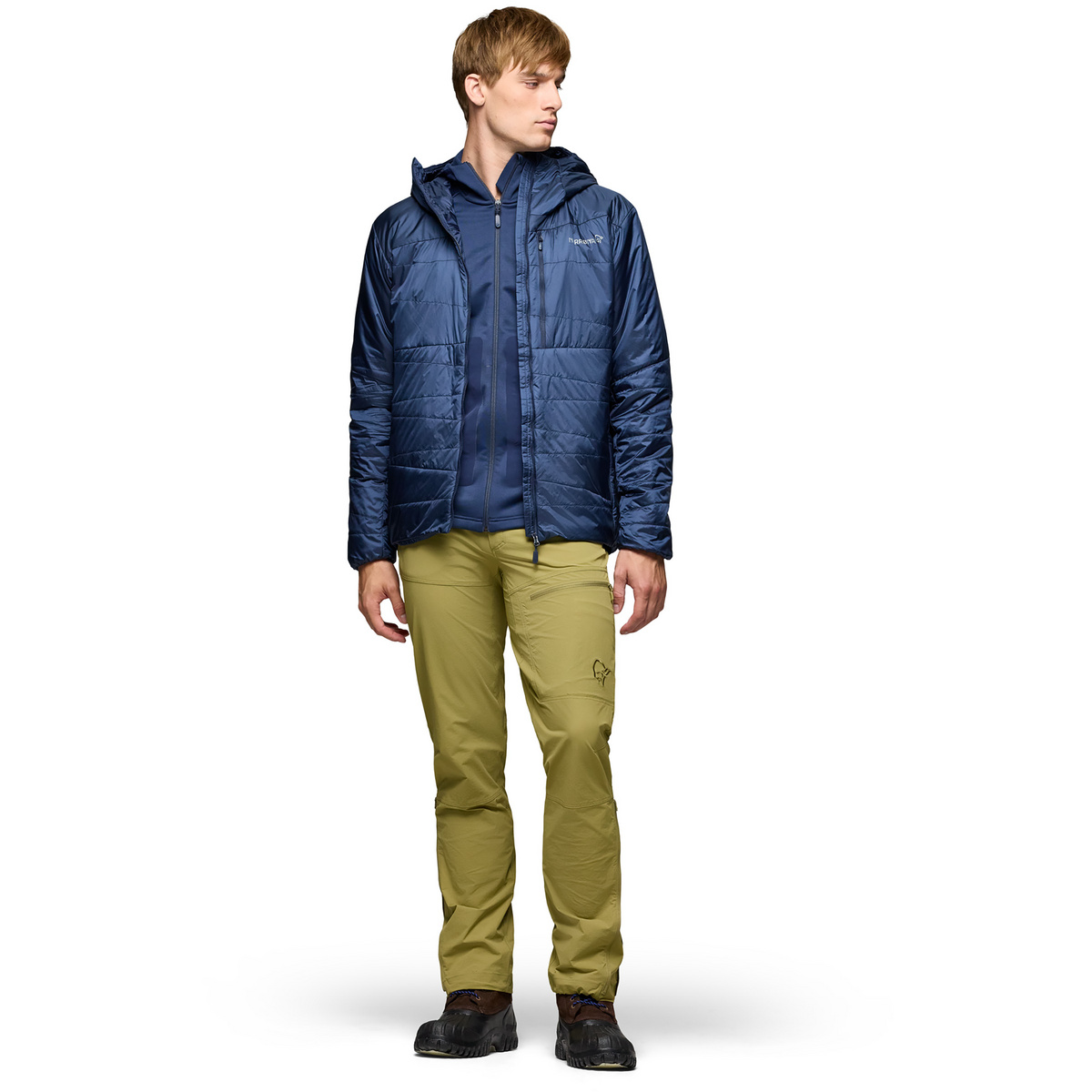 Norrona Herren Falketind Thermo40 Hoodie Jacke (Größe S, blau)