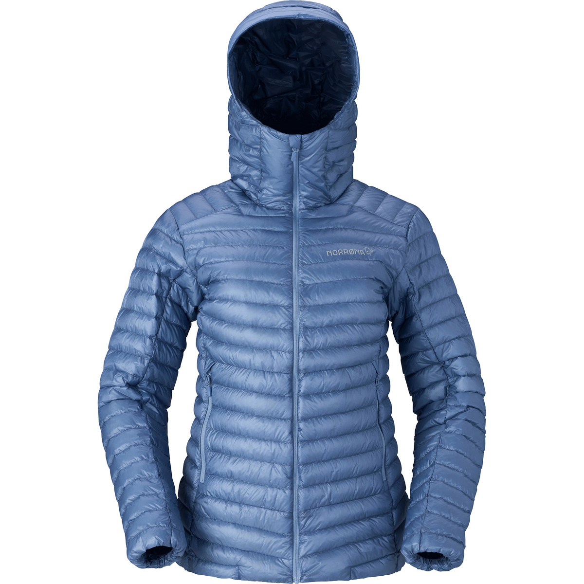 Norrona Femme Veste Trollveggen Superlight Down800 Hoodie (taille S, Bleu)