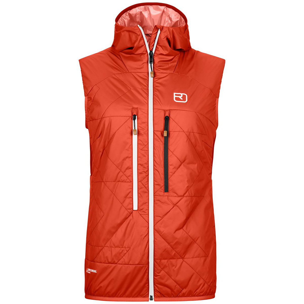 Ortovox Donna Gilet Swisswool Piz Boè (Taglia M, Rosso)