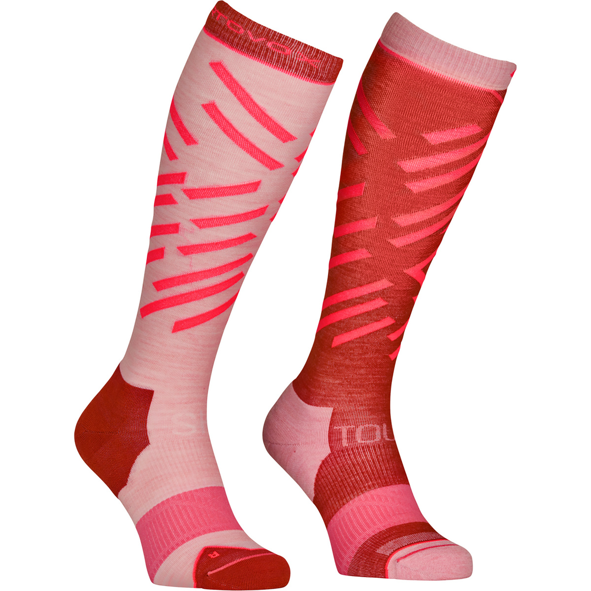 Ortovox Donna Calzini Ski Tour Long (Taglia 42 , Rosso)