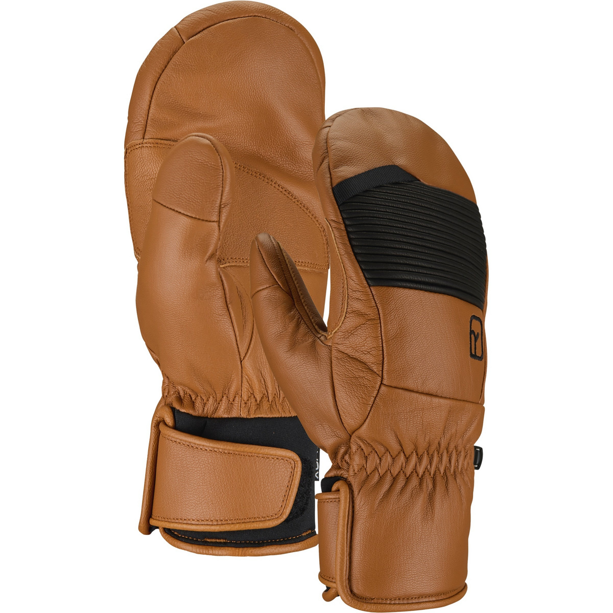 Ortovox Uomo Guanti Full Leather Mitten (Taglia S, Marrone)