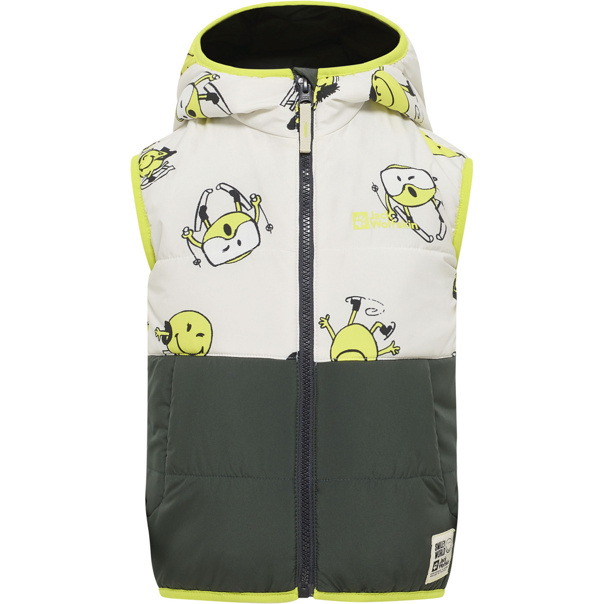 Jack Wolfskin Enfants Gilet Smileyworld Ins (taille 140, Vert)