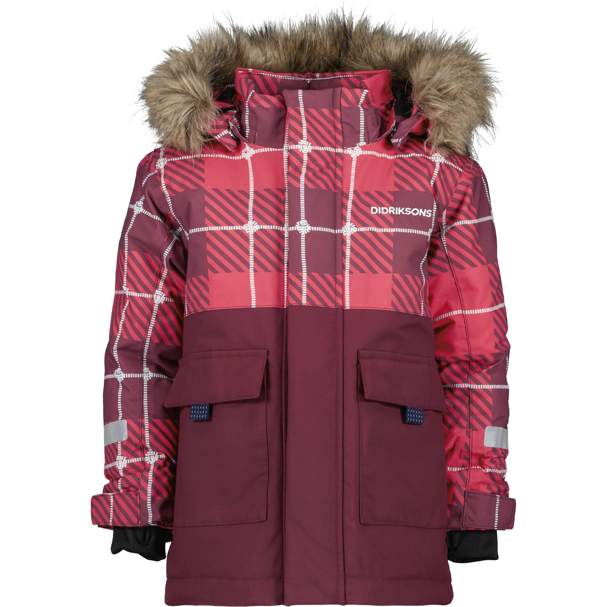 Didriksons Enfants Parka Polarbjörn Pr 2 (taille 120, Rouge)