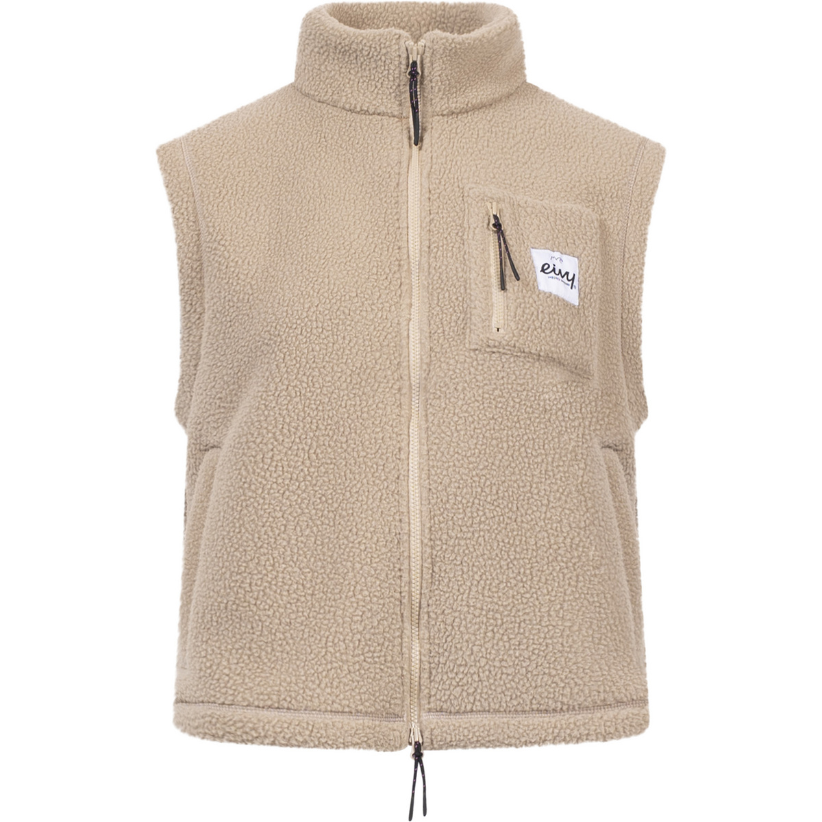 Eivy Donna Gilet Boxy Sherpa (Taglia L, Beige)