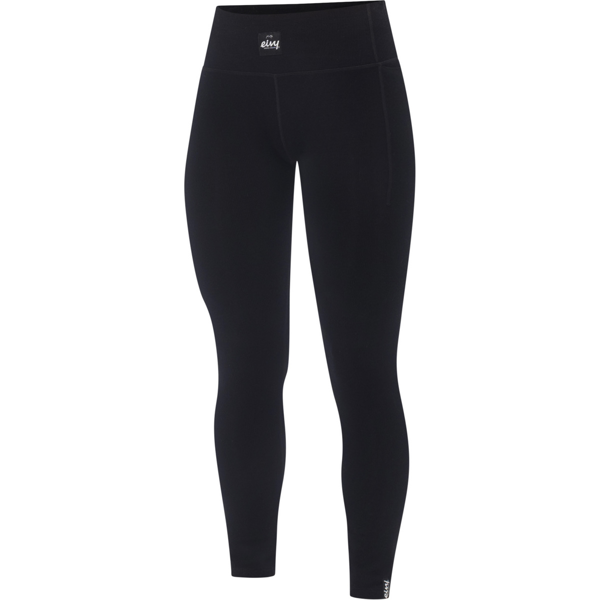 Eivy Damen Pocket Wool Rib Tights (Größe S, schwarz)