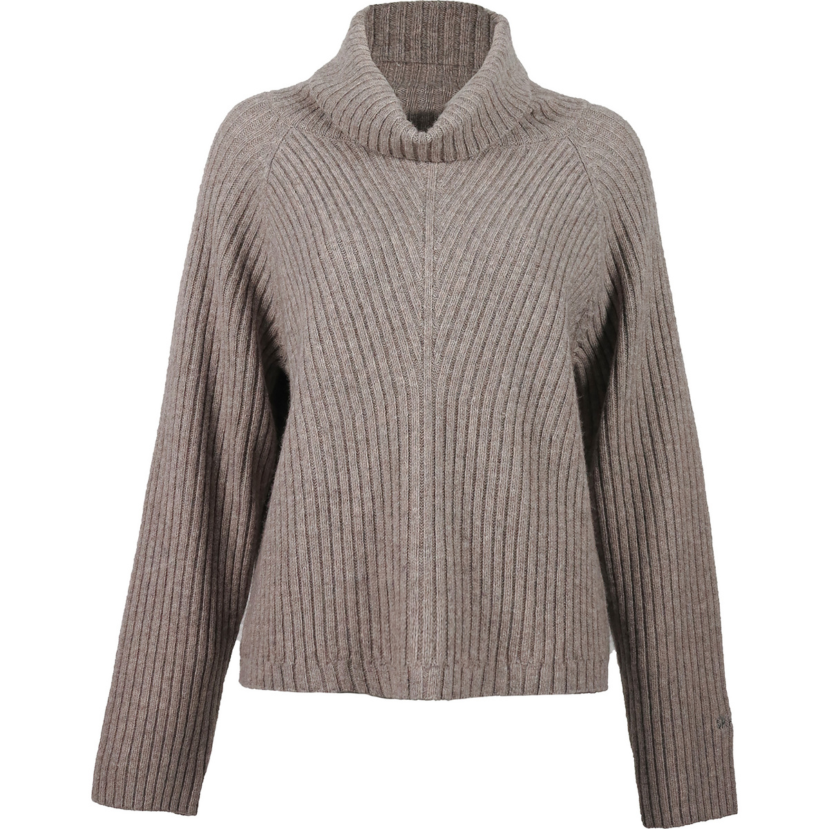 Skhoop Femme Pull Signe Roll Neck (taille L, Beige)