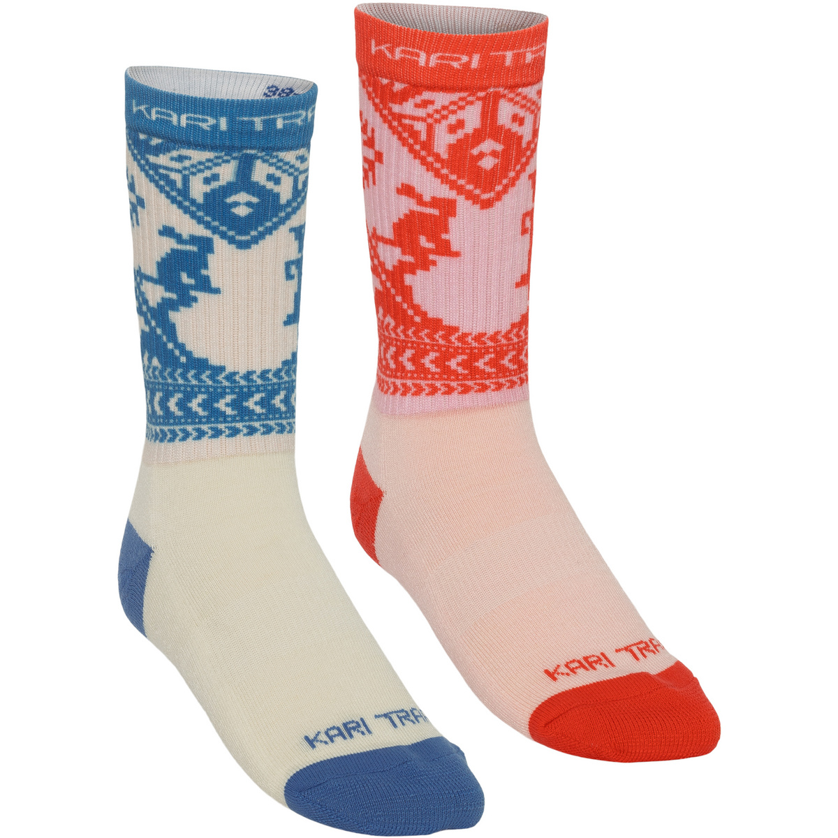 Kari Traa Donna Calzini Puffin 2er Pack (Taglia 36 , Rosso)