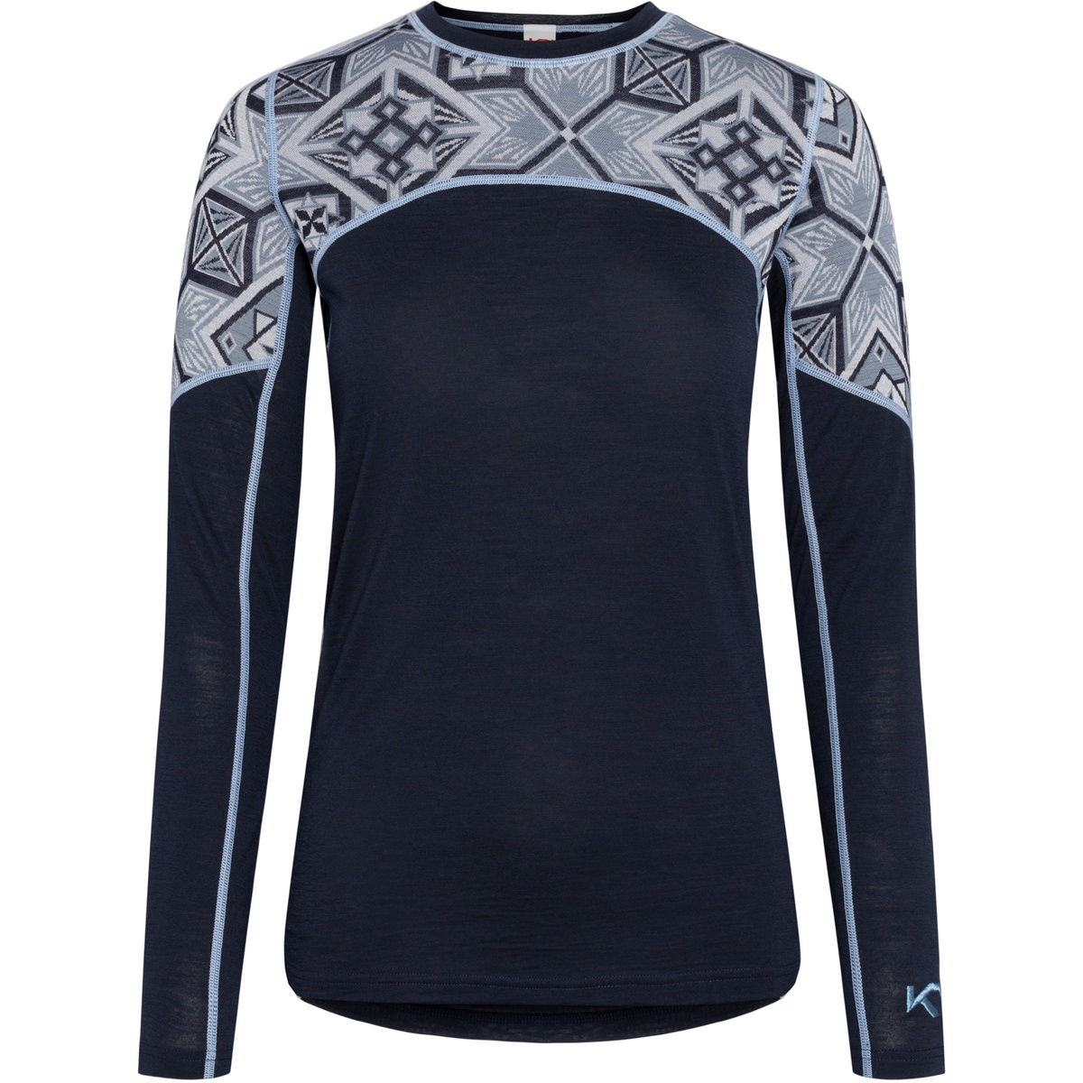 Kari Traa Femme T-shirt long Eloise (taille M, Bleu)