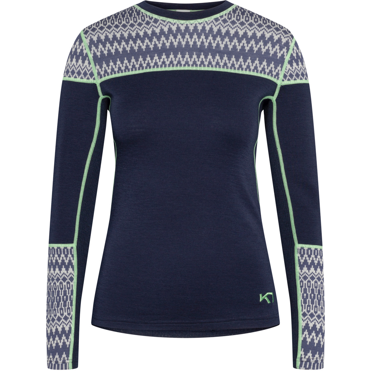 Kari Traa Femme T-shirt long Sara (taille XL, Bleu)