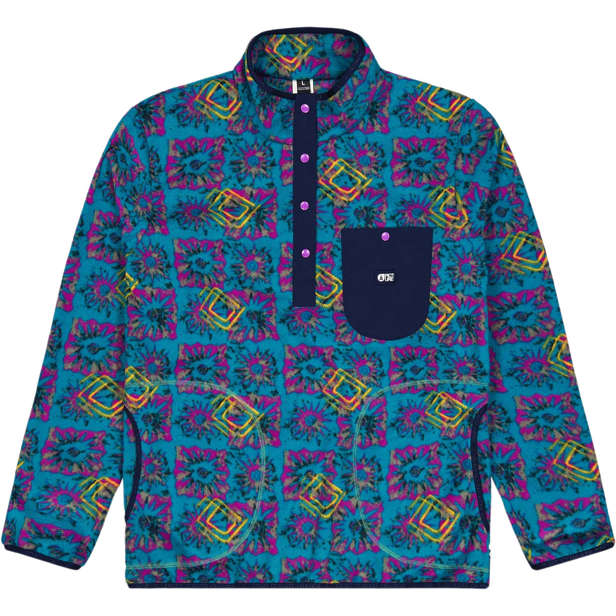 Picture Herren Oravik 1/4 Fleece Pullover (Größe S, blau)